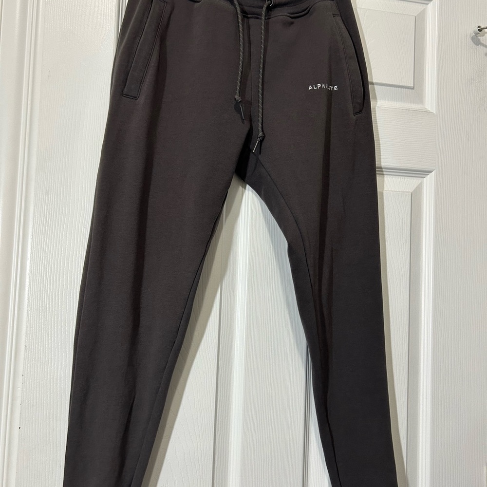Alphalete joggers Men's Small  plum drawstring  sweatpants gym tapered pockets